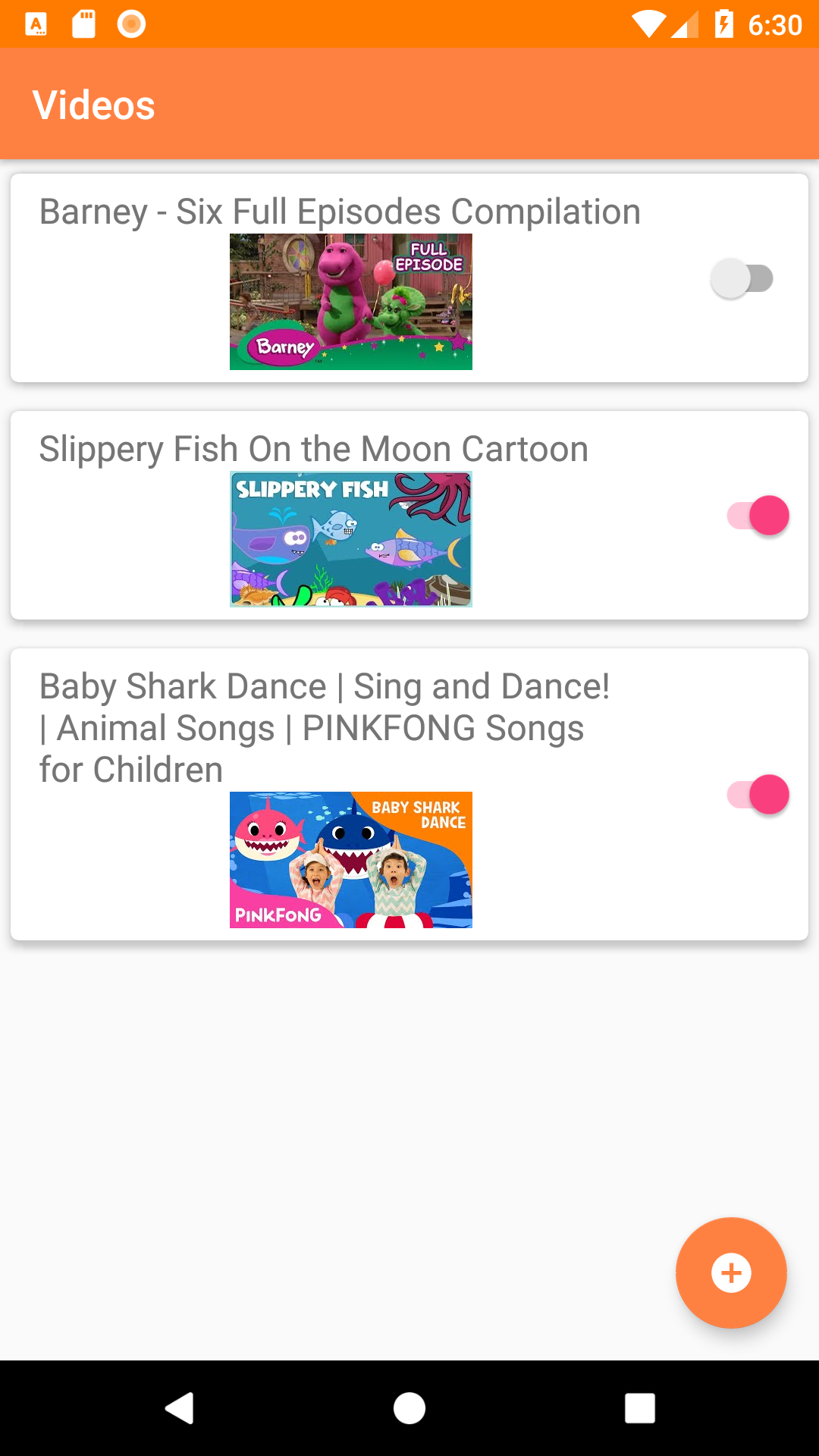 Busy Baby Song Selection